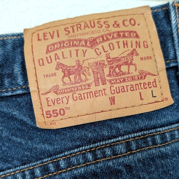 VTG Levi's 550 Red Tab Jeans Women's 12 MIS L Raw Hem Relaxed Tapered 90s USA - Picture 7 of 13